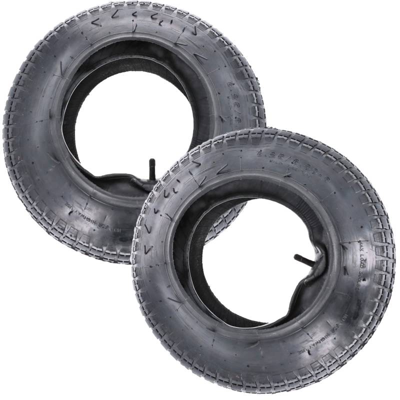 2X Reifen mit Schlauch 3.25-8 3.00-8 2PR für Schubkarre Sackkarre Decke Reifen von UK-Motors