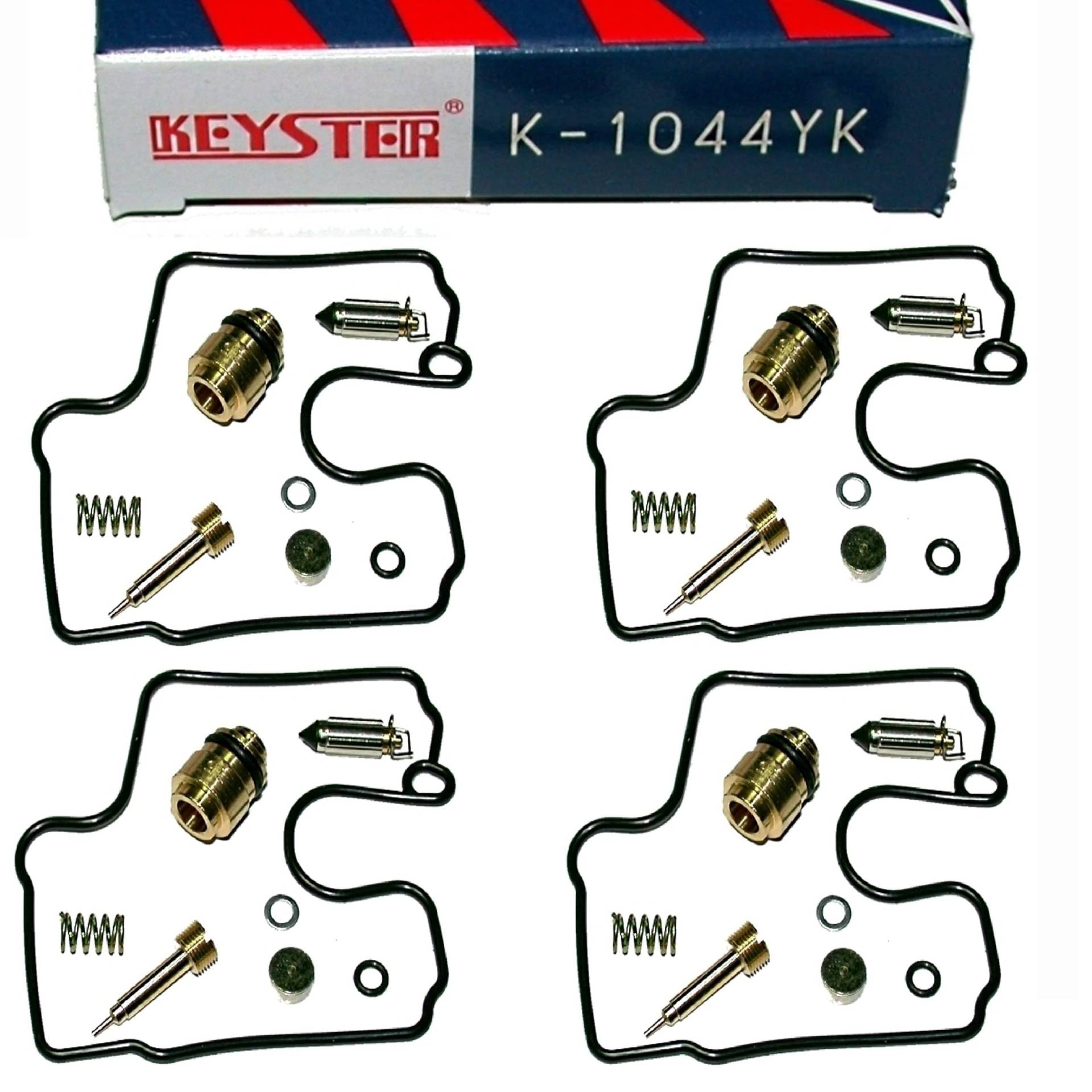 4X Keyster K-1045YK Vergaser Reparatursatz für Yamaha YZF-R1 1000 1998-2001 von UK-Motors