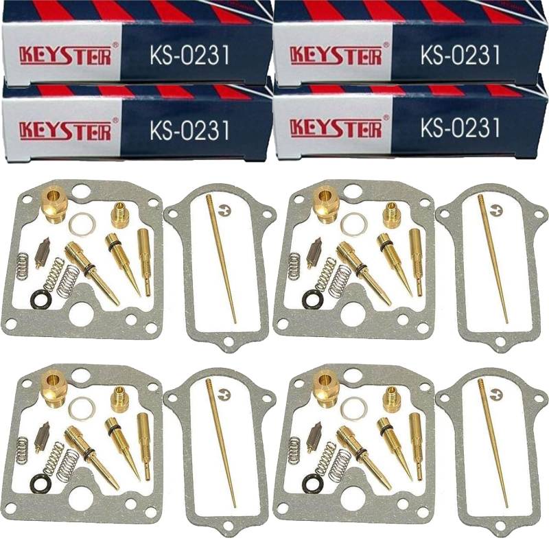 4X Keyster KS-0231 Vergaser Reparatursatz für Suzuki GS850 G Baujahr 1979 von UK-Motors