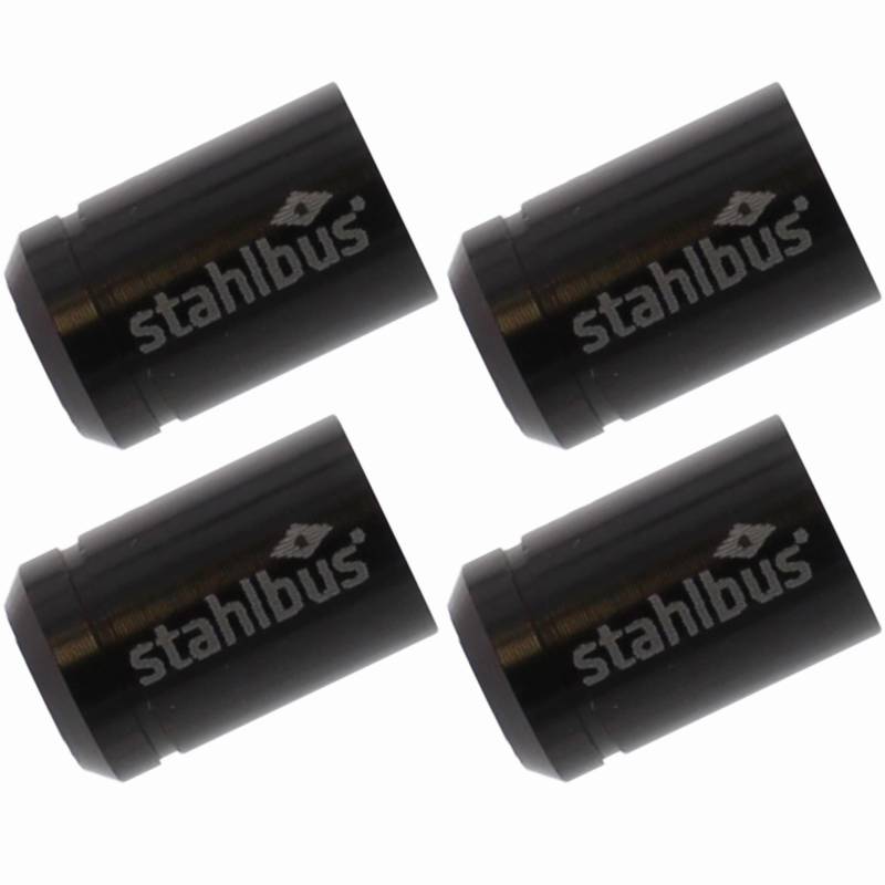 4X stahlbus SB-180011 Ventilkappe Groove schwarz für Stahlbus-Entlüfterschraube von UK-Motors