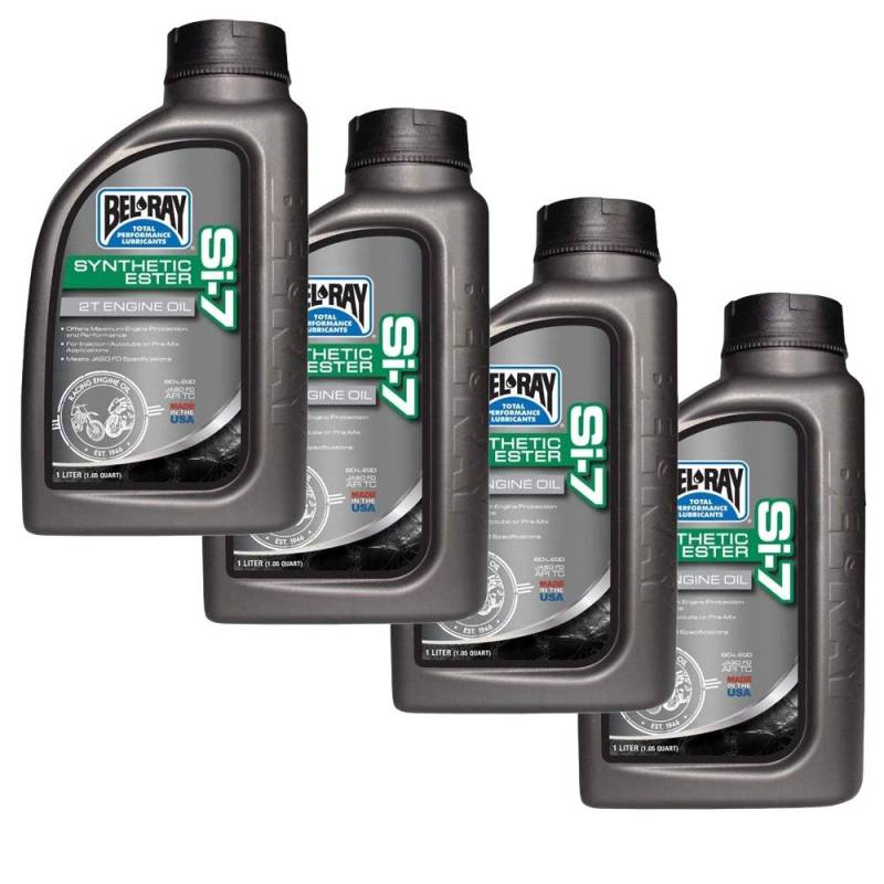 4x1L Bel-RAY SI-7 Synthetic 2 Takt Mischöl Motoröl vollsynthetisch Motorrad Motocross von UK-Motors