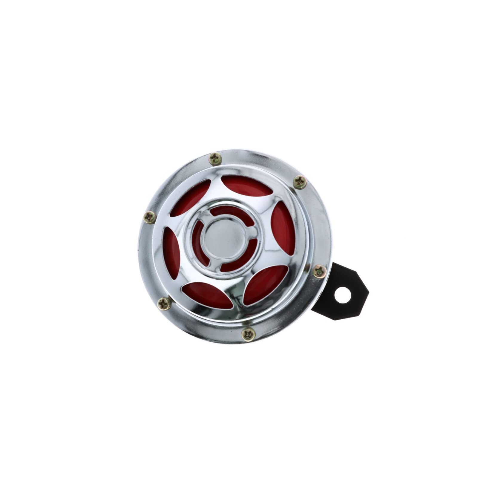 Hupe 12V Tonsignal für Motorrad Chopper Roller Quad ATV Chrom mit rotem Kern 100 mm Hupe 12V Tonsignal für Motorrad Chopper Roller Quad ATV Chrom mit rotem Kern 100 mm von UK-Motors
