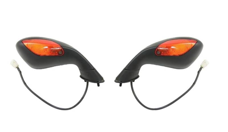 JMP Kunststoff Spiegel-Paar schwarz mit Blinker für Aprilia RSV 1000 R (Factory) von UK-Motors