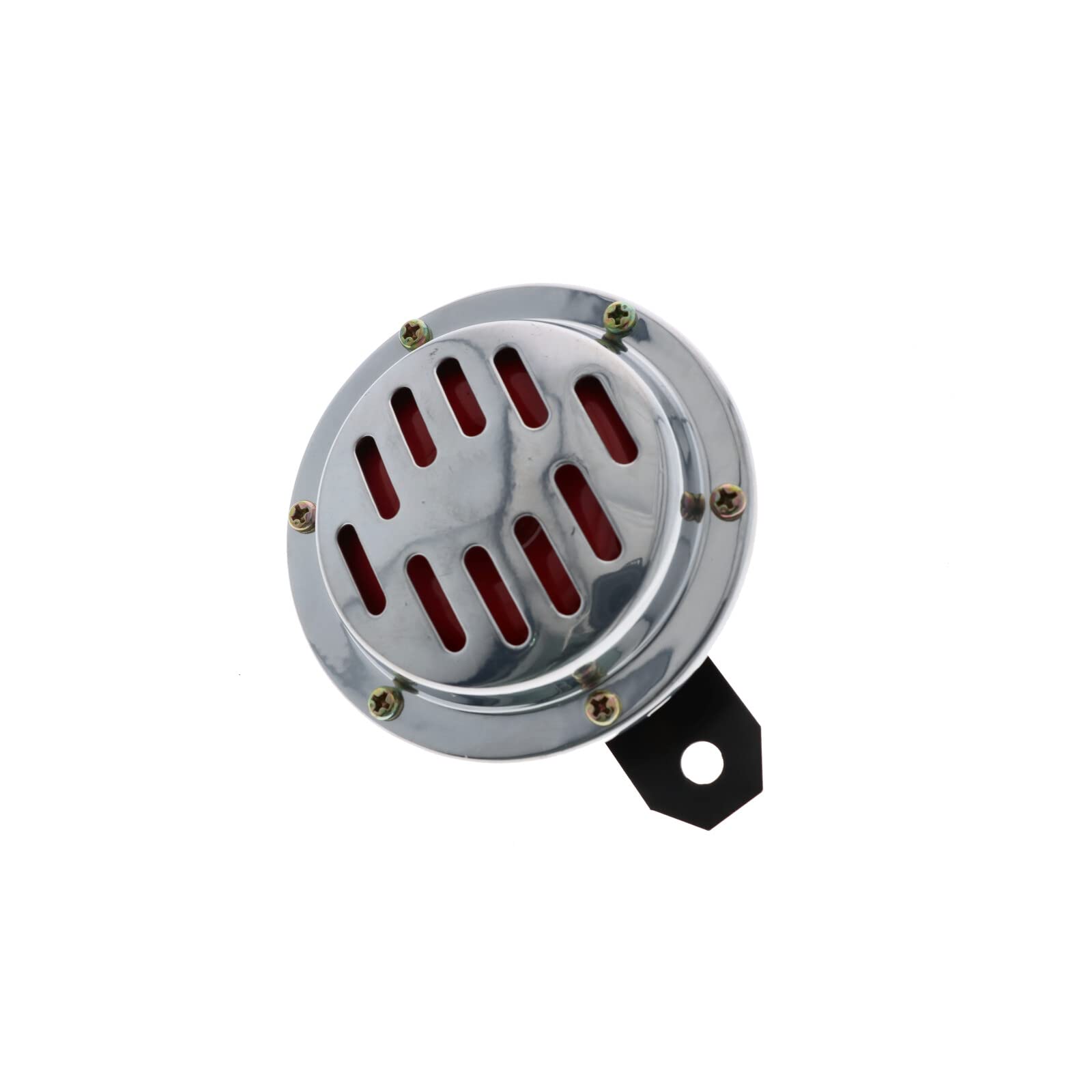 Motorrad Hupe Chrom mit rotem Kern, 6 Volt, 100 mm Motorrad Hupe Chrom mit rotem Kern, 6 Volt, 100 mm von UK-Motors