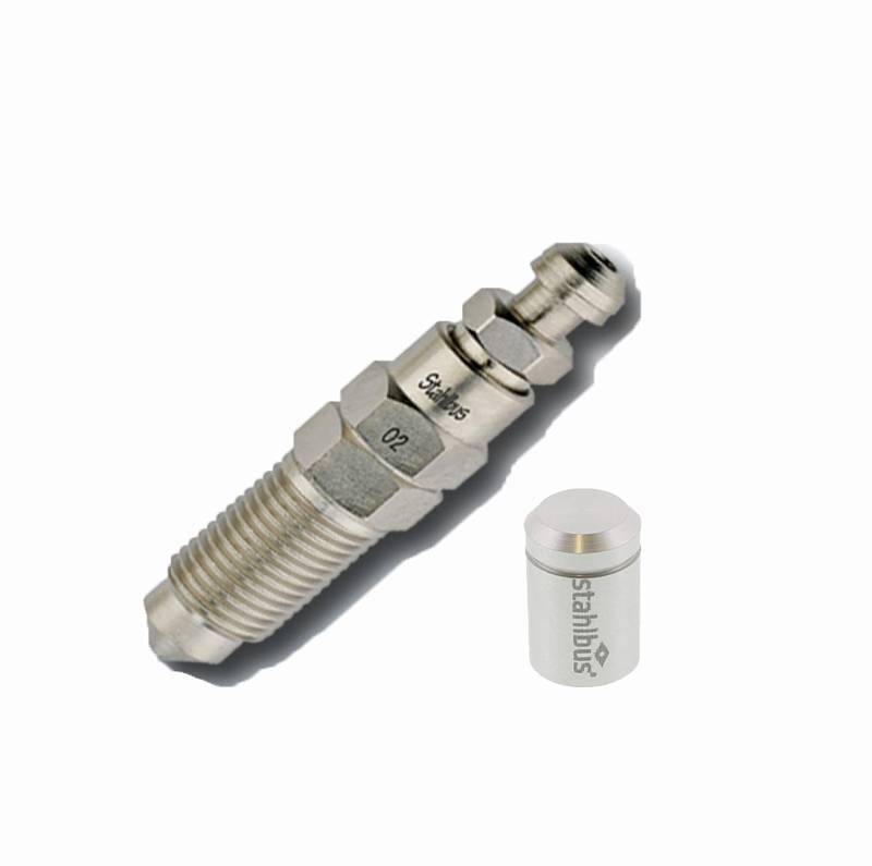 SB-110413 stahlbus Schnell-Entlüfterschraube Entlüftungsventil M10x1x20mm +Ventilkappe Alu Natur von UK-Motors