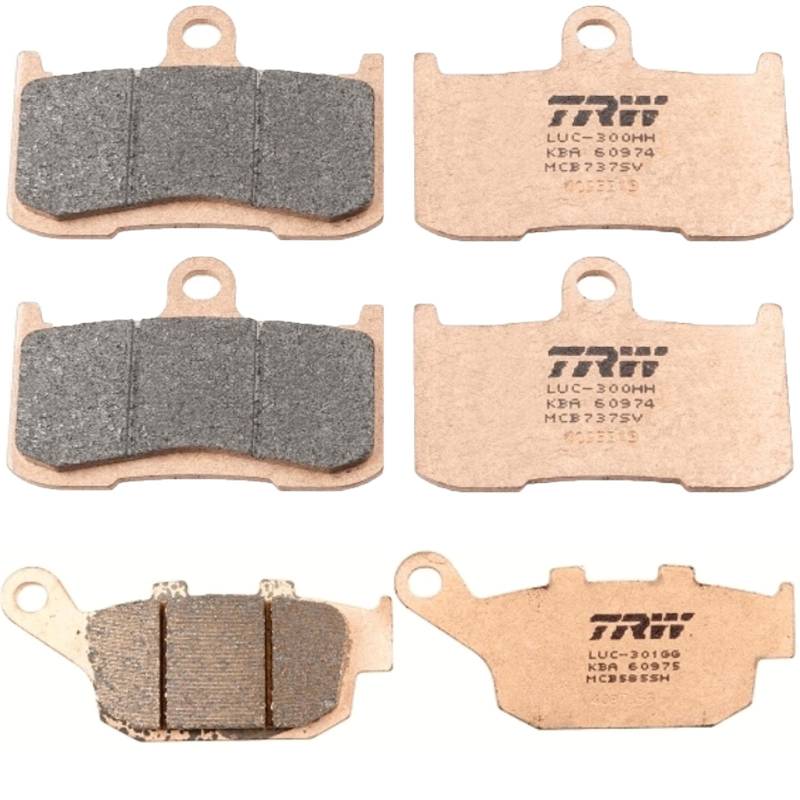 TRW Sintermetall Bremsbelagsatz für Triumph Daytona Street Triple 675 Kawasaki Z900 vorne+hinten von UK-Motors