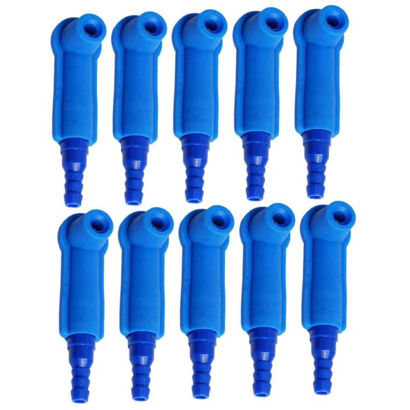 UKCOCO 10Stücke Bremsölwechsel Adapter Bremsflüssigkeits Ersatzwerkzeug für Pkw LKW und Baufahrzeuge Installieren Langlebig und Sicher Blau von UKCOCO