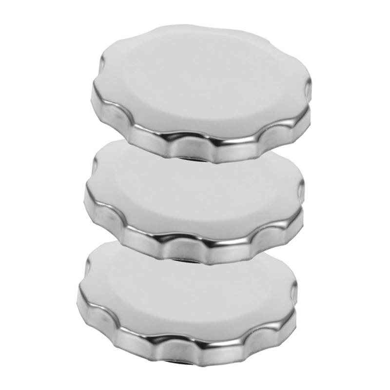 UKCOCO 3 Teiliger Tankdeckel Powersports Benzintankdeckel Rasenmäher Teile Zubehör Drucktankdeckel Öltankdeckel Tiefer Deckel Powersports Benzindeckel Silber Eisen von UKCOCO