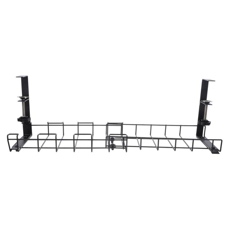 UKCOCO Kabelorganisator Unter Dem Tisch Kabelmanagement Unter Dem Schreibtisch Für Schnur Organizer Halter Inhaber Kabel Halter Schnüre Gestell Black Kohlenstoffstahl von UKCOCO