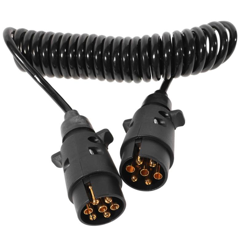 UKCOCO Spiralkabelbaum für Anhänger und Wohnmobile Tpu Kabel mit Pin Stecker Tragbar Langlebig und Einfach zu Installieren für Rücklichter und Stromversorgung von UKCOCO