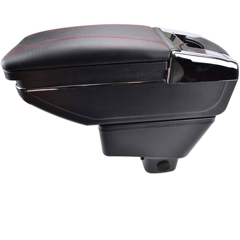 Armlehne Auto,Mittelarmlehne Armlehne passend Passend für Suzuki Sx4 2007–2013 Center Center Console Storage Box Armlehne drehbar(Red Thread) von UKJIAHAO