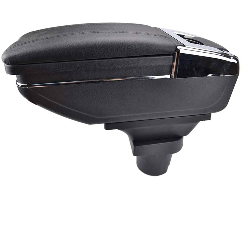 Armlehne Auto,Mittelarmlehne Auto-Armlehne passend Passend für VW Up 2009–2017, Armlehne drehbar, 2010 2011 2012 2013 2014 2015 2016, Aufbewahrungsbox Passend für die Mittelkonsole, Aschenbecher(Black von UKJIAHAO