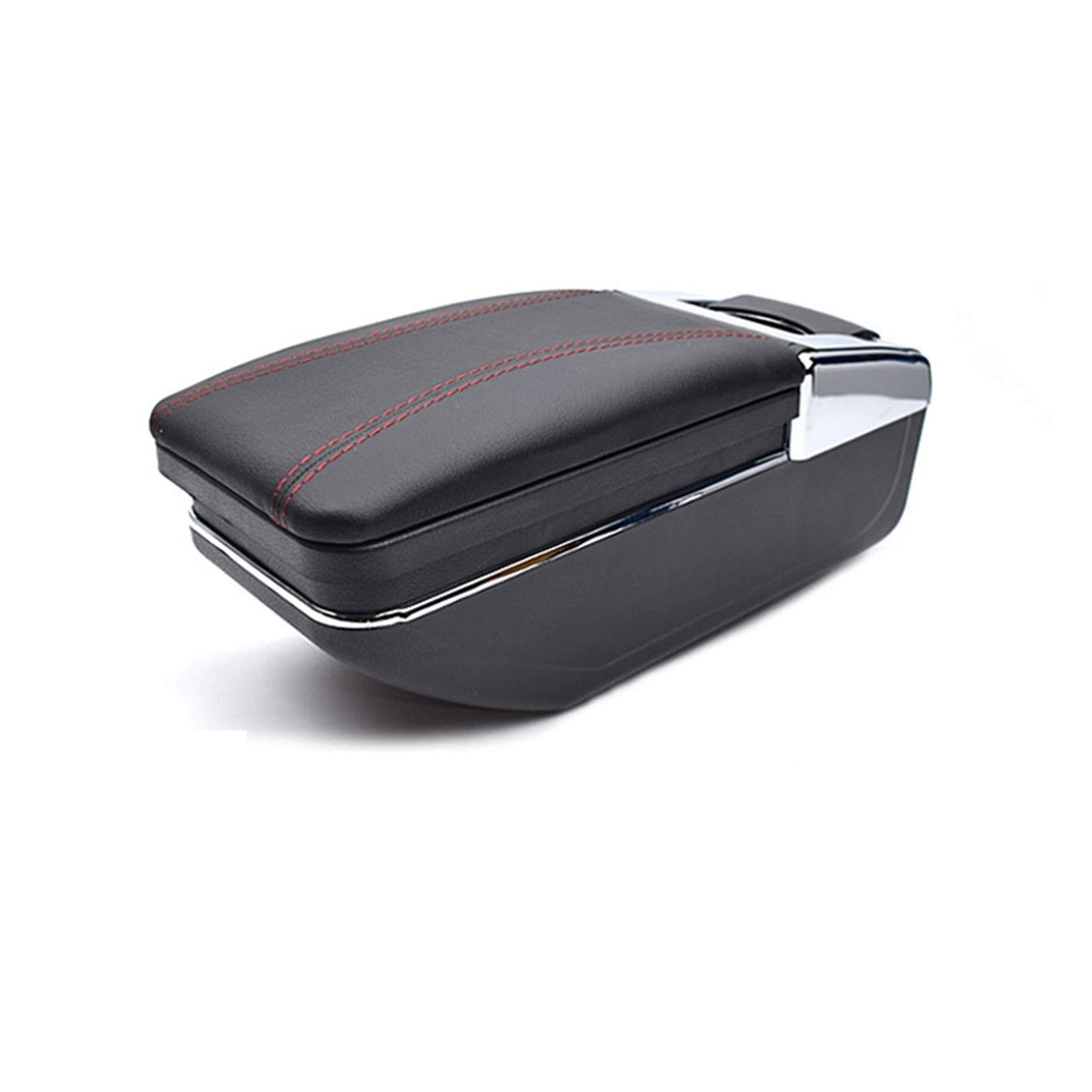Armlehne Auto,Mittelarmlehne Passend Passend für Dacia Renault Sandero Armlehne Innenausstattung Mittelkonsole Armlehne Aufbewahrungsbox Zubehör Auto-Styling-Teile(Red Thread) von UKJIAHAO