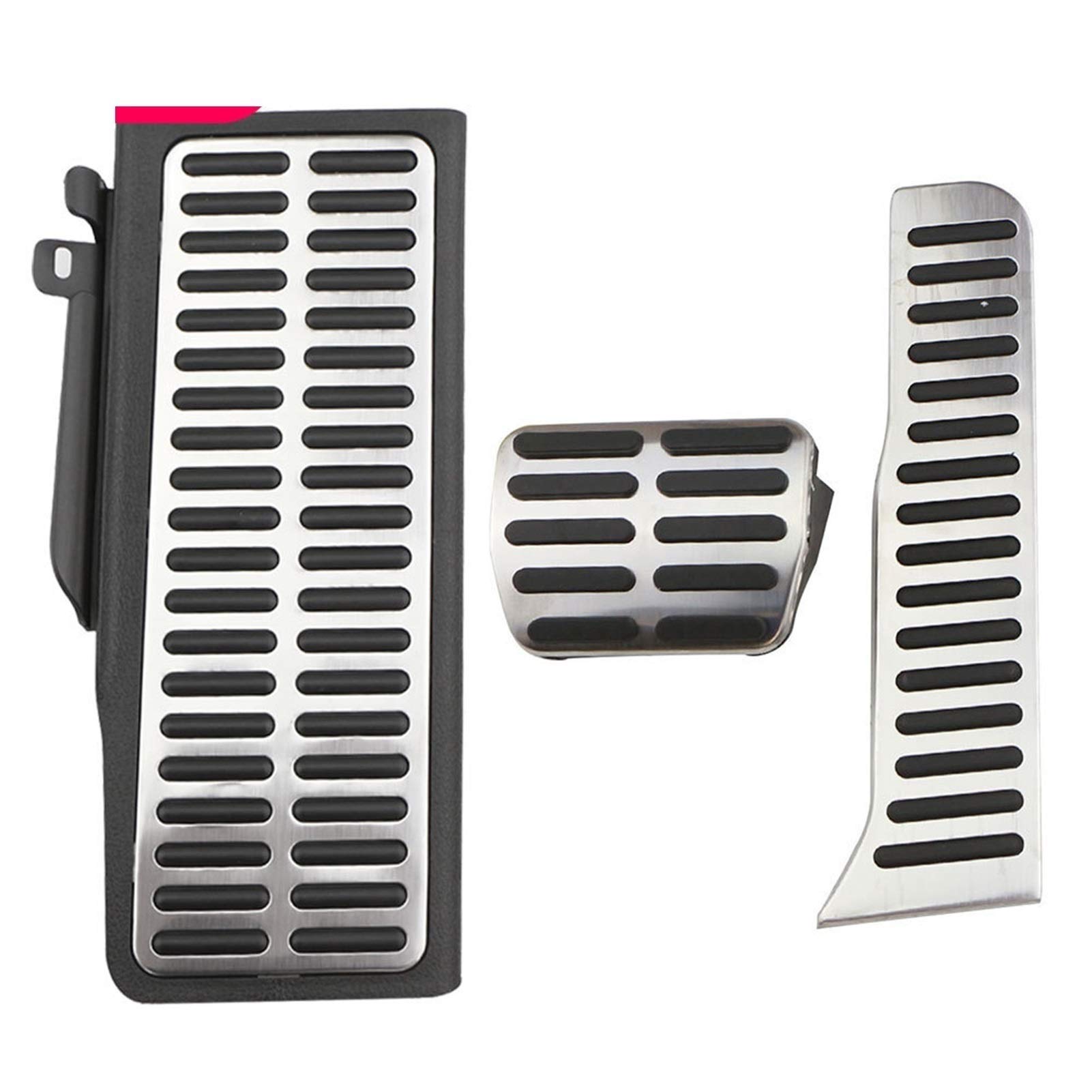 Autopedale,Pedalkappen Auto-Edelstahl In MT-Autopedalen Passend für CC Passat B6 B7 R36 R-Line Passend für Superb Auto Pedal Cover(at with Rest Pedal) von UKJIAHAO