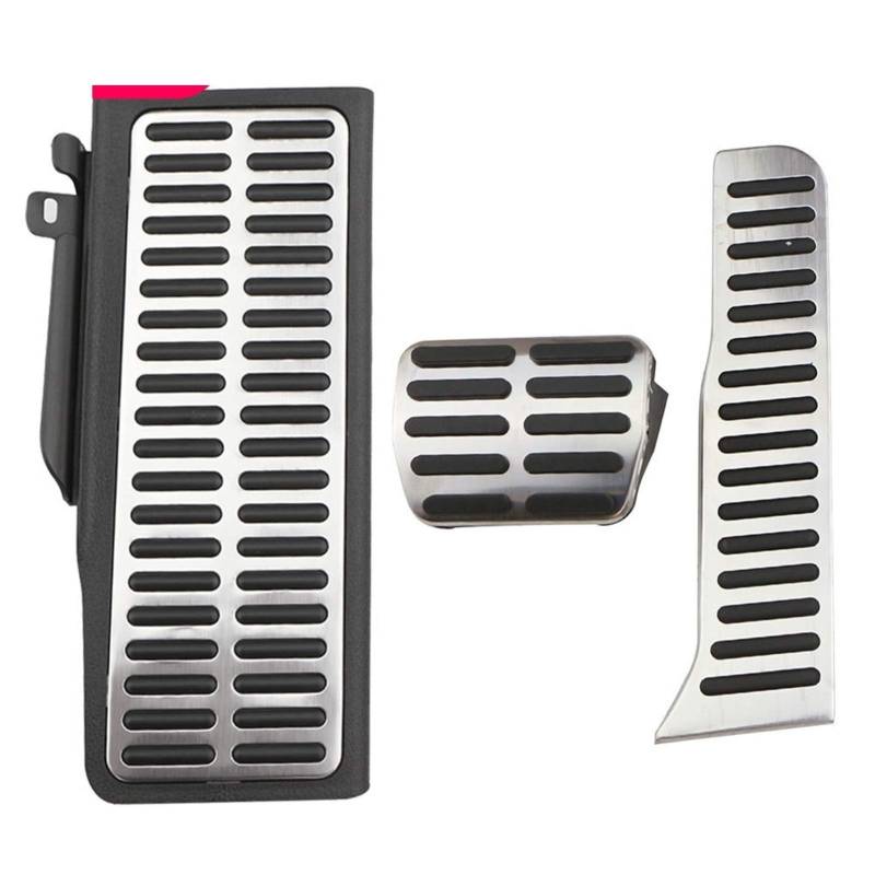 Autopedale,Pedalkappen Auto-Edelstahl In MT-Autopedalen Passend für CC Passat B6 B7 R36 R-Line Passend für Superb Auto Pedal Cover(at with Rest Pedal) von UKJIAHAO