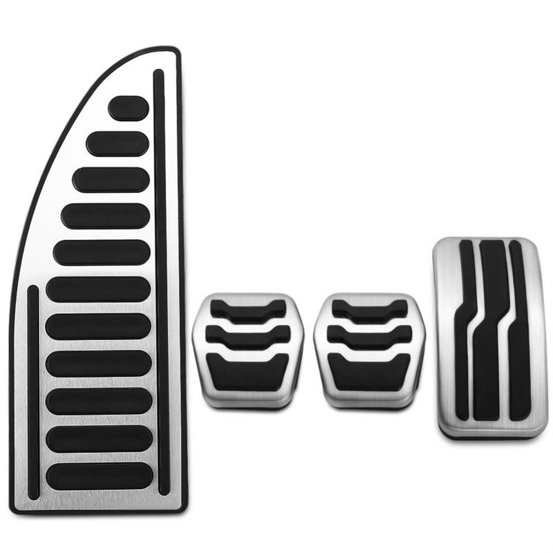 Autopedale,Pedalkappen Edelstahlauto Innenaufnahme Pedale Brenngasbremspedalabdeckung Passend für Ford C-Max Cmax Kuga 2011~2019 Zubehör(4PCS MT and Rest) von UKJIAHAO