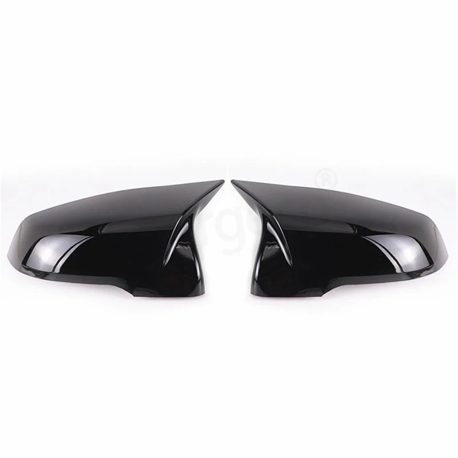 Rückspiegel Abdeckung,Außenspiegelgehäuse 2 Stück glänzend Schwarze Seitenflügel modifizierte Rückspiegel-Abdeckkappen Passend für BMW X1 F48 X2 F39 Z4 G29 2GT F45 F46 F52 F40(Black-2pcs) von UKJIAHAO