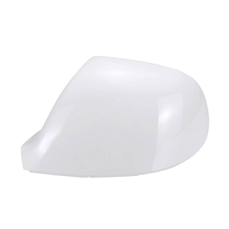 Rückspiegel Abdeckung,Außenspiegelgehäuse Glänzendes weißes/schwarzes Auto Rückansicht Seitenspiegelabdeckungskappe Passend für VW für Volkswagen für den Transporter T5 T5.1 T6(White Left) von UKJIAHAO
