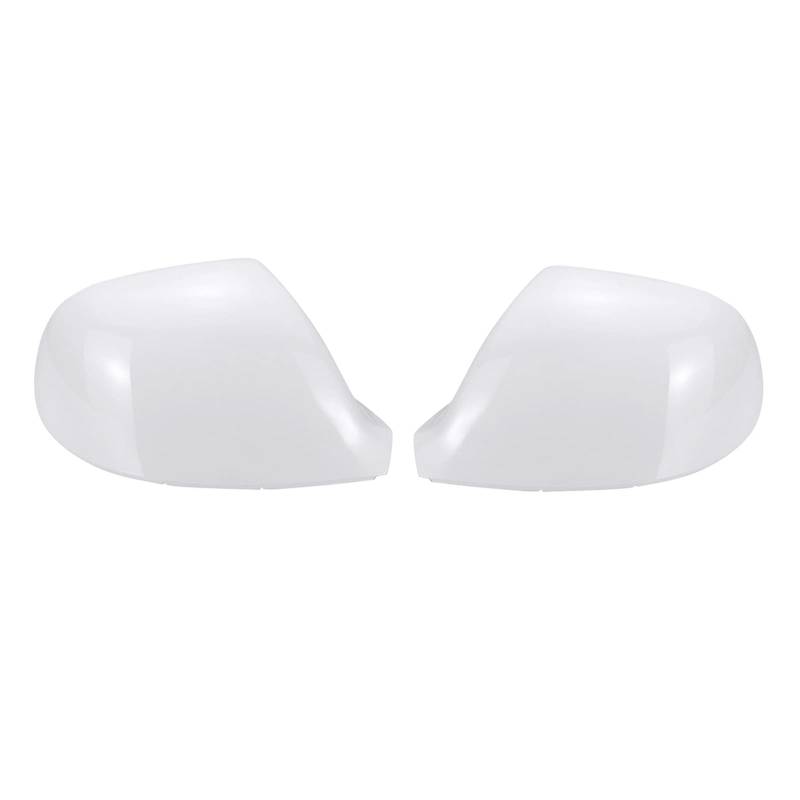Rückspiegel Abdeckung,Außenspiegelgehäuse Glänzendes weißes/schwarzes Auto Rückansicht Seitenspiegelabdeckungskappe Passend für VW für Volkswagen für den Transporter T5 T5.1 T6(White Left Right) von UKJIAHAO