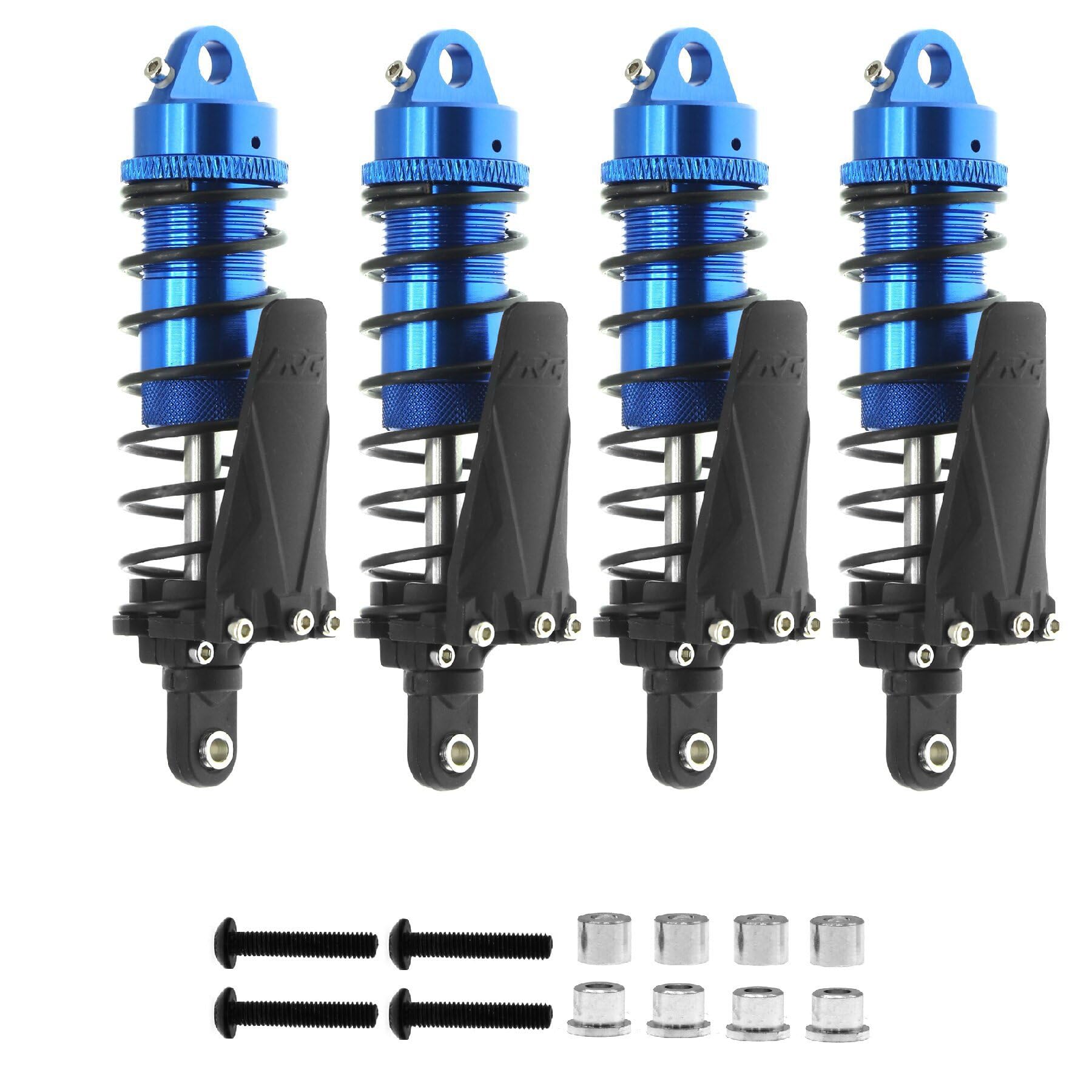 4 Stück 90 mm RC Auto Stoßdämpfer Set RC Upgrade Teile für Traxxas 1/10 Short Course Truck Hqtoys 727 RC Car (blau) von ULIIK