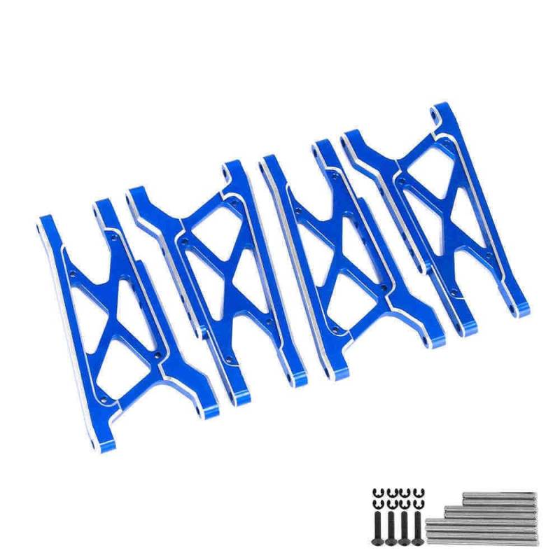 Aluminiumlegierung vorne und hinten Querlenker Schwinge RC verbesserte Teile für TRAXXAS 1/10 Ford Fiesta ST Rally RC Auto (blau) von ULIIK