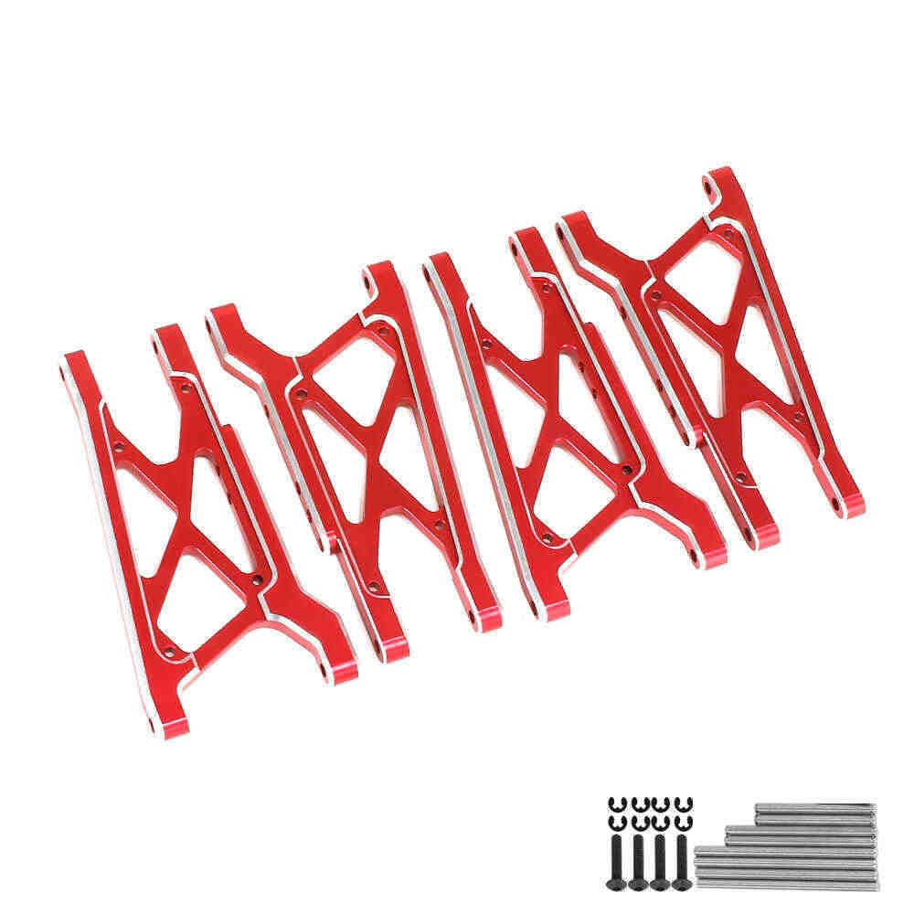 Aluminiumlegierung vorne und hinten Querlenker Schwinge RC verbesserte Teile für TRAXXAS 1/10 Ford Fiesta ST Rally RC Auto (rot) von ULIIK