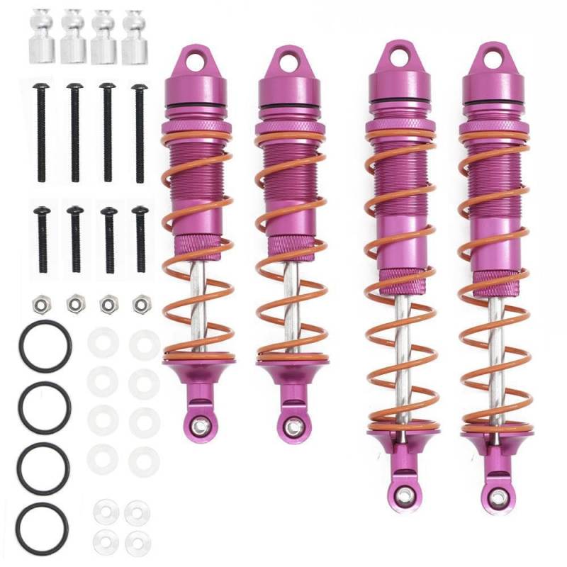 Stoßdämpfer-Set aus Aluminiumlegierung, vorne und hinten, für ARRMA 1/8 Kraton RC Auto (Rosa) von ULIIK