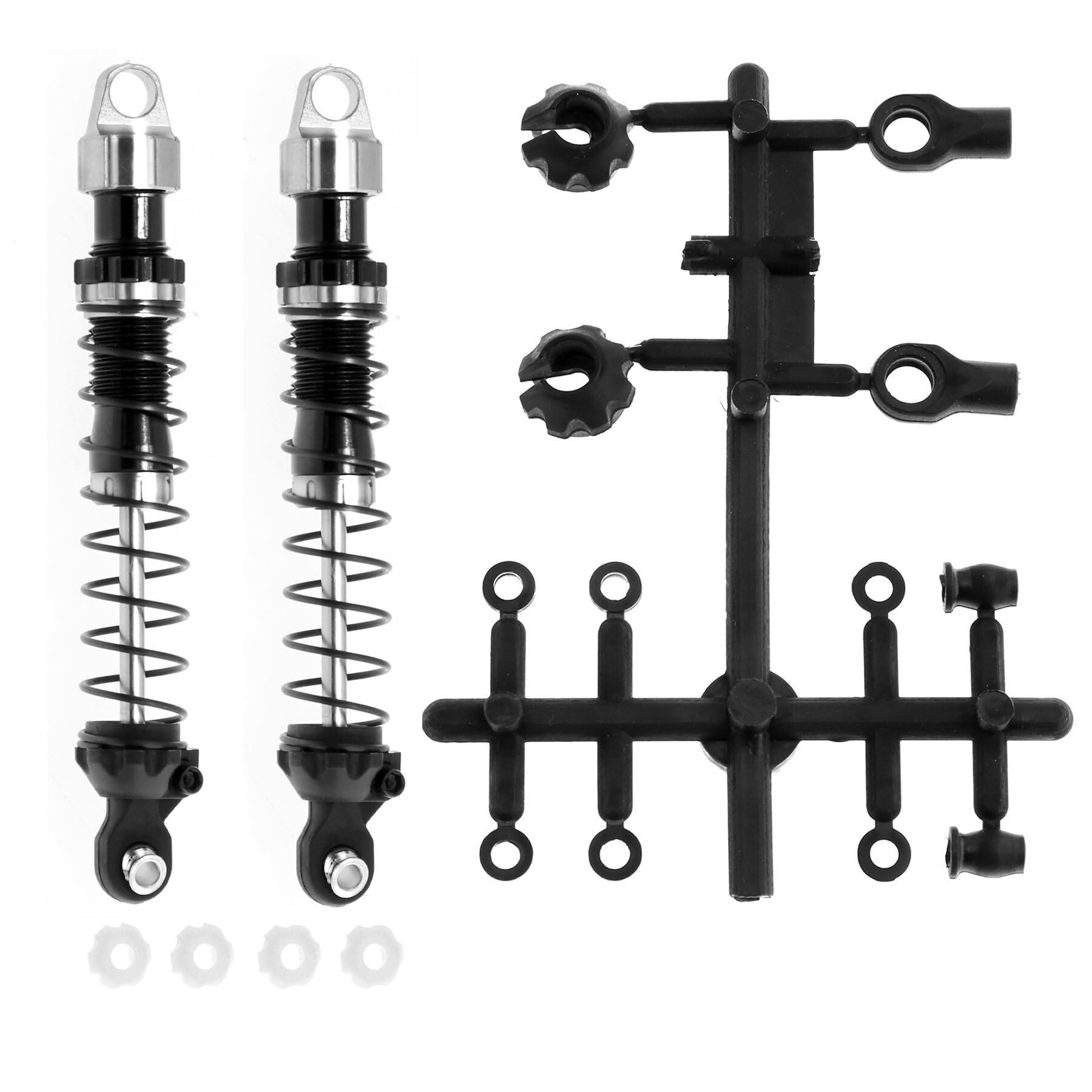 Stoßdämpfer-Stoßdämpfer-Set, Aluminiumlegierung, 80 mm/90 mm, verbesserte Teile für VP Incision TRX4 SCX10 1/10 Crawler Klettern RC Car (90 mm Titan) von ULIIK