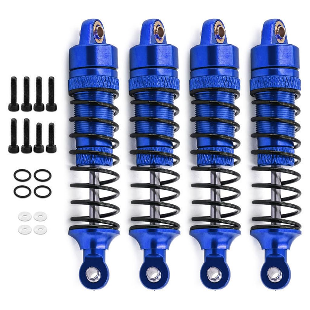 Stoßdämpfer aus Aluminiumlegierung, vorne und hinten, #7665, RC, verbesserte Teile für TRAXXAS 1/18 LaTrax RC Auto (blau) von ULIIK