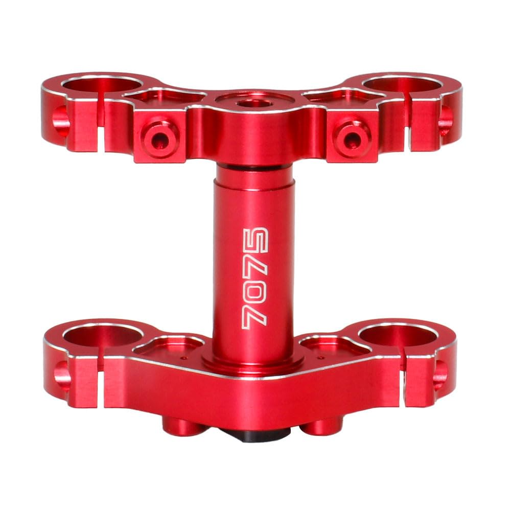Stoßdämpfer vorne, Aluminiumlegierung, integrierte feste Halterung, RC-Upgrade-Teile für LOSI 1/4 Promoto-MX RC Motorrad (rot) von ULIIK