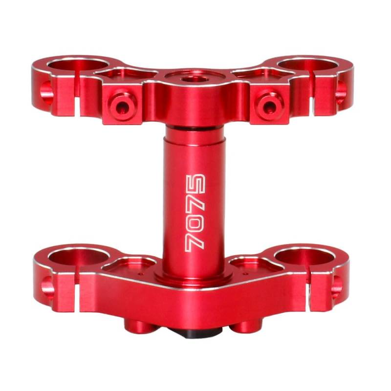 Stoßdämpfer vorne, Aluminiumlegierung, integrierte feste Halterung, RC-Upgrade-Teile für LOSI 1/4 Promoto-MX RC Motorrad (rot) von ULIIK