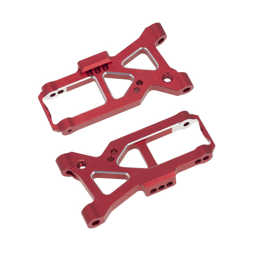 Vordere Querlenker aus Aluminiumlegierung, Schwenkarm, RC, verbesserte Teile für Traxxas 1/10 4-Tec 3.0 C8 RC Rennwagen (rot) von ULIIK