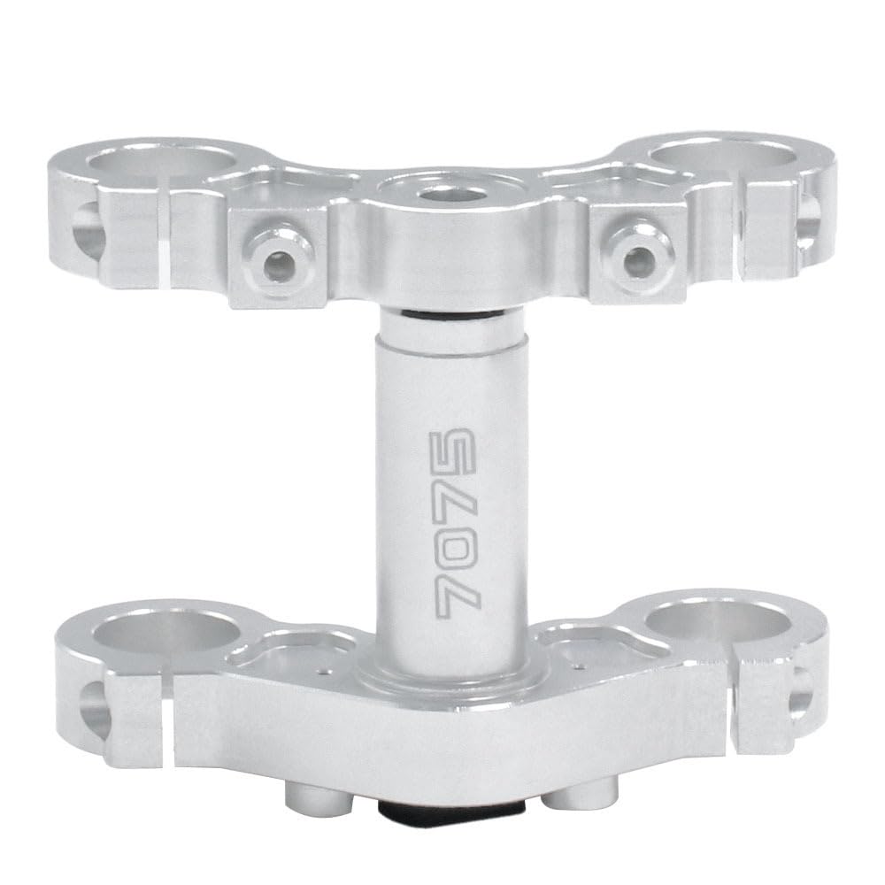 Vorderer Stoßdämpfer aus Aluminiumlegierung, integrierte feste Halterung, RC-Upgrade-Teile für LOSI 1/4 Promoto-MX RC Motorrad (Silber) von ULIIK