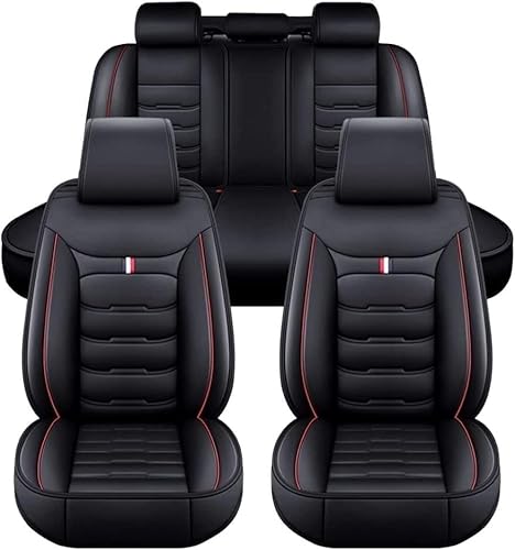 ULMANI Full Set Auto Sitzbezüge für Audi A4 B8 2008-2013, Airbag kompatibel, wasserdicht, komplett vorne und hinten Schonbezüge (Color : Red) von ULMANI