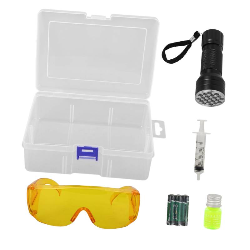 ULTECHNOVO Komplettset Auto-klimaanlagen-lecktestwerkzeug -lecktest-kit Taschenlampenbrille Einfach Zu Verwenden für Die -wartung von ULTECHNOVO