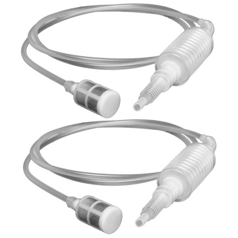 ULTECHNOVO 2Stücke Handsiphonpumpe mit Filter Hochfluss Siphonpumpe für Benzin Öl und Wasser Korrosionsbeständig Einfaches Quetschen für Effektive Flüssigkeitsübertragung von ULTECHNOVO