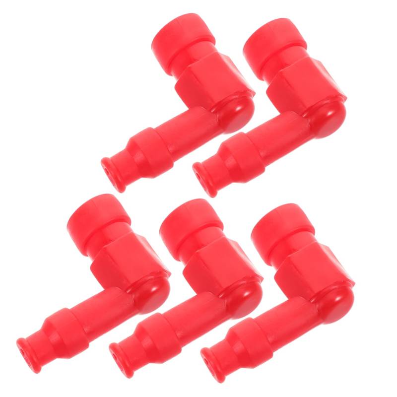 ULTECHNOVO 5 Stück Änderung der Zündkerzenkappe Zündkerzenstecker für Roller Zündkerzenstecker Motorrad Austausch der Zündkerzenkappe Ersatz-Zündkerzenstecker Motorradzubehör Eisen rot von ULTECHNOVO