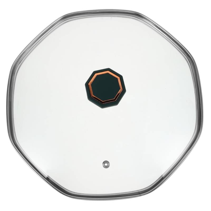 ULTECHNOVO Achteckiger Glasdeckel Für Bratpfannen Töpfe Milchtöpfe Ersatz Kochtopf Bratpfannen Kuppeldeckel 30 cm von ULTECHNOVO