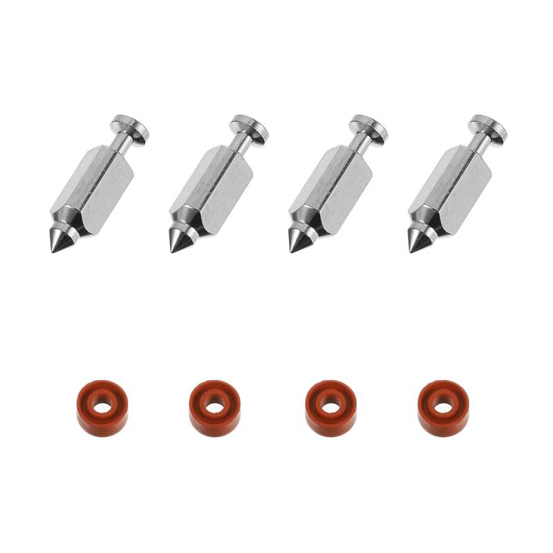 ULTECHNOVO Vergaser Schwimmernadel Vergaser Schwimmerventil Nadelsitz Kit Vergaser Tuning Kit für 398188 Motor Rasenmäher (Stahlfarbe) Schwimmernadelventil Rasenmäher von ULTECHNOVO