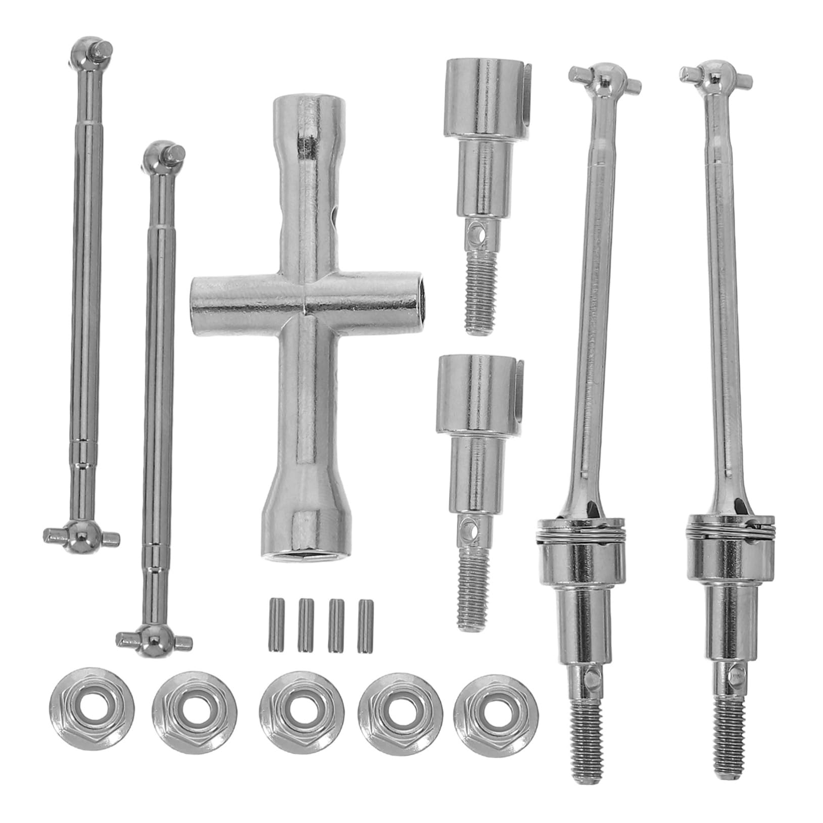 ULTECHNOVO Zubehör für RC-Autos Autozubehörteile Antriebswelle aus Metall Ersatzradbaugruppe Walker-Teile fahren Auto Teil Silver ULTECHNOVO Zubehör für RC-Autos Autozubehörteile Antriebswelle aus Metall Ersatzradbaugruppe Walker-Teile fahren Auto Teil Silver von ULTECHNOVO