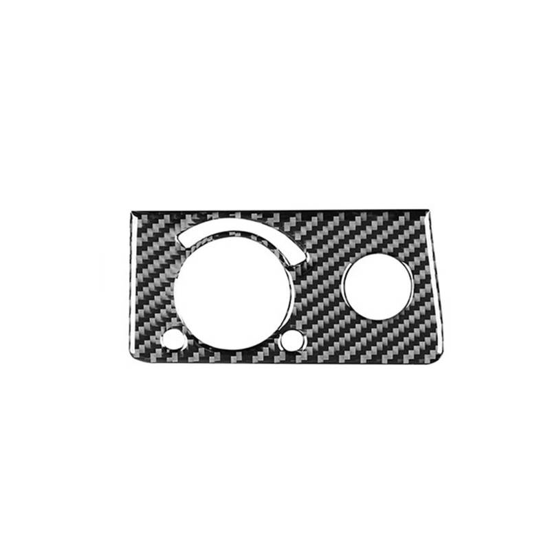 Abdeckung Zentralen Bedienfelds Für Benz E Für Klasse W211 2003-2009 Kohlefaser Auto Scheinwerfer Einstellen Steuerknopf Knopf Panel Rahmen Dekoration Aufkleber Zentrale Bedienfeld(Type B) von UMDJJU
