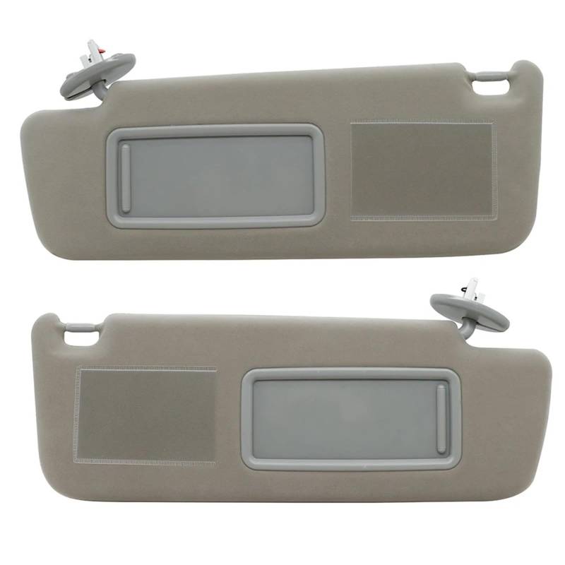 Auto-Sonnenblendenbaugruppe Für Toyota Für Land Für Cruiser J12 2002-2009 Für Prado LC120 2003-2009 Fahrer Passagier Seite Mit Lampe 74310-6A020 Sonnenblende Blendfreie Sonnenblende(Beige Left and Rig von UMDJJU