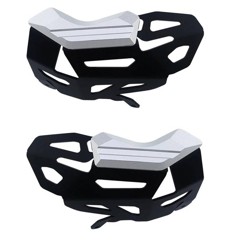 Engine Protection Skid Plate Für R1250GS Für ADV Für Abenteuer R1250R Für R1250RS Für R1250RT Motor Wachen Zylinderkopf Wachen Schutz Abdeckung Schutz Skid Plate(Black-Silver) von UMDJJU