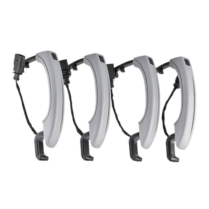 Fahrertür Außentürgriff Für Q7 Für 4LB 3.0T 3.6 Für FSI 4.2T 6.0T 2006-2015 4Pcs Keyless Entry Außentür Griff 4L0837205B 4L0837205A Beifahrerseite Aussen Außentürgriff von UMDJJU
