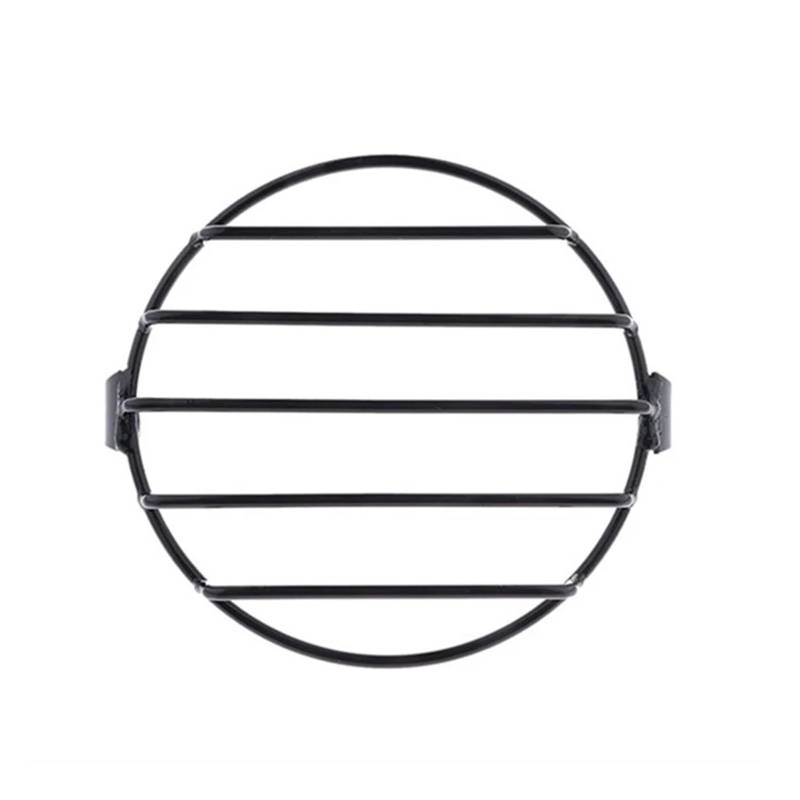 Motorrad Scheinwerfer Abdeckung Für CG125 Für GN125 Motorrad Scheinwerfer Schutzfolie 6,5 Zoll Motorrad Licht Lampe Metallabdeckung Mesh Grill Maske Lampenschirm(Dark Grey) von UMDJJU