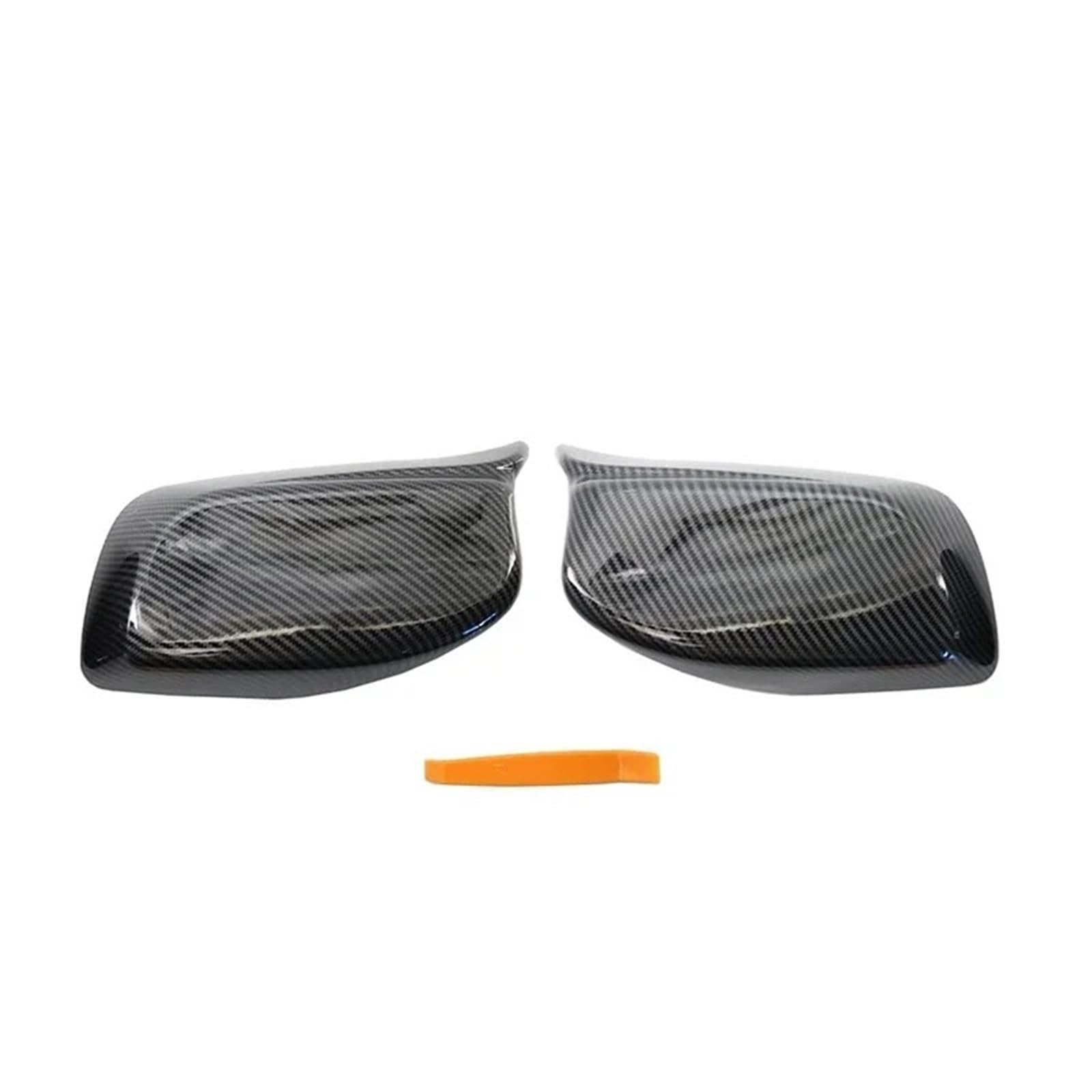 Spiegelkappen Für E60 E61 E63 E64 5 Series Modell 2004-2008 Kohlefaser-Auto Rückansicht Tür Außenspiegel Seitenspiegel Abdeckkappen Shell Case Rückspiegel Abdeckung(Carbon One Pair) von UMDJJU