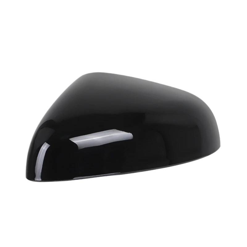 Spiegelkappen Für Ford Für Fiesta Für MK8 2018 2019 2020 2021 2022 2023 Carbon Fiber/Gloss Black Rearview Seitenflügel Ansicht Spiegelabdeckung Caps Case Shell Rückspiegel Abdeckung(Left Glossy Black) von UMDJJU