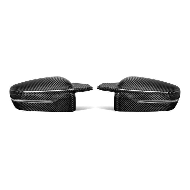 Spiegelkappen Für G30 G38 G32 G11 G12 G14 G15 G16 2015-IN Echt Dry Carbon Fiber Auto Tür Seite Flügel Rückspiegel Abdeckung Kappen Glänzend Rückspiegel Abdeckung(M*4 Horn Style) von UMDJJU