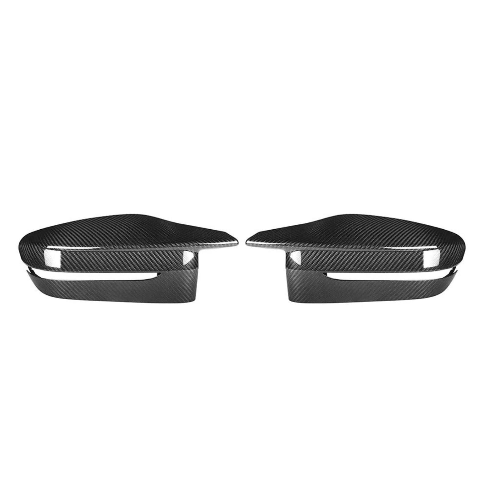 Spiegelkappen Für G30 G38 G32 G11 G12 G14 G15 G16 2015-IN Echt Dry Carbon Fiber Auto Tür Seite Flügel Rückspiegel Abdeckung Kappen Glänzend Rückspiegel Abdeckung(M*4 Horn Style RHD) von UMDJJU