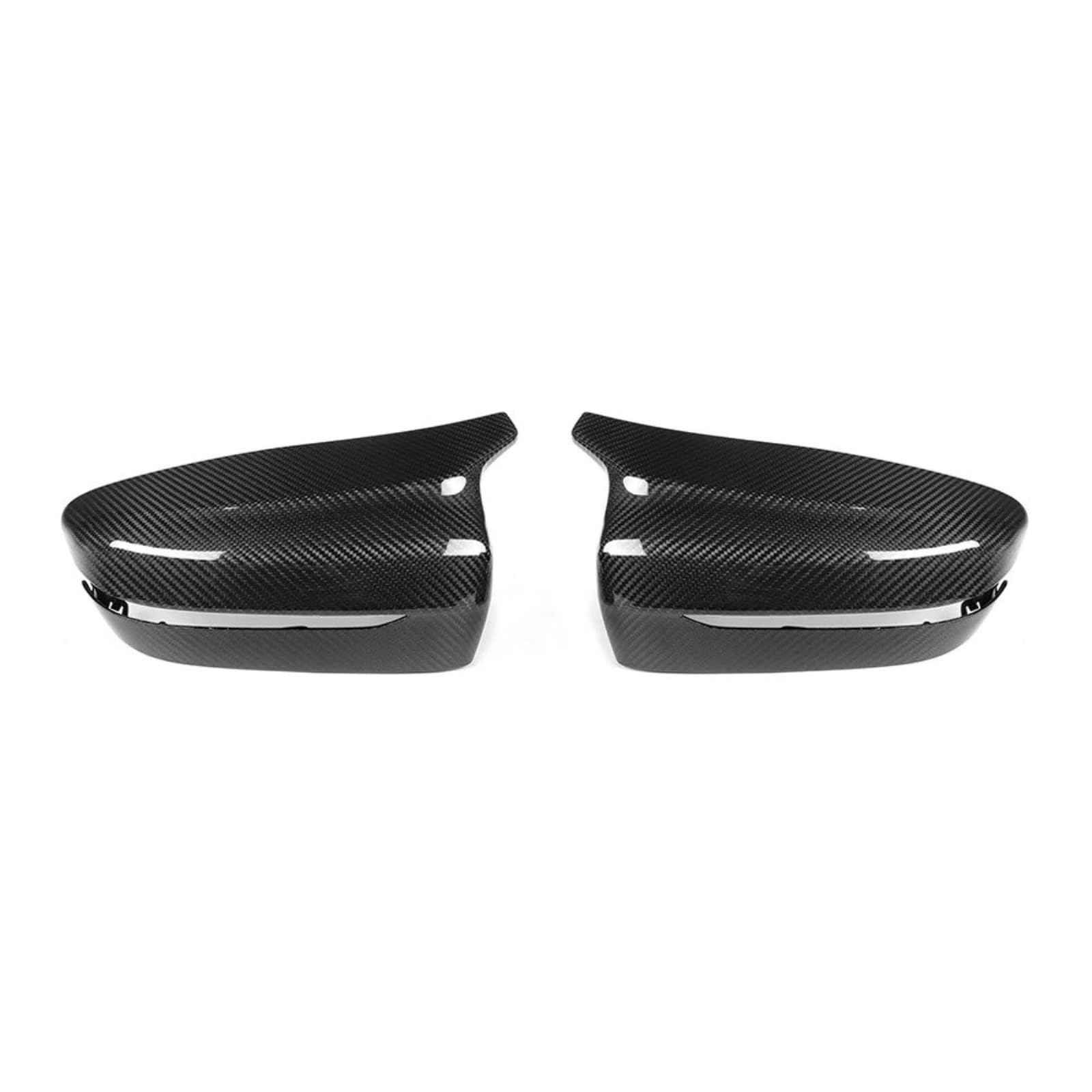 Spiegelkappen Für G30 G38 G32 G11 G12 G14 G15 G16 2015-IN Echt Dry Carbon Fiber Auto Tür Seite Flügel Rückspiegel Abdeckung Kappen Glänzend Rückspiegel Abdeckung(M*5 Horn Style) von UMDJJU